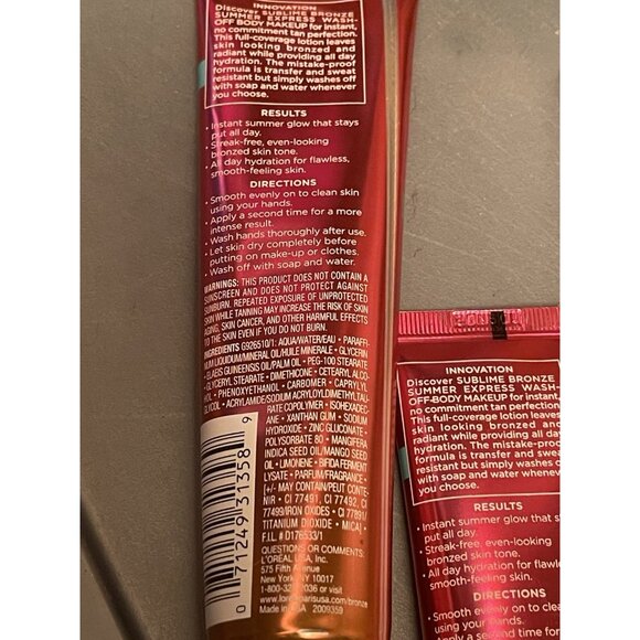 L'Oreal Paris LIGHT Body Makeup Lotion Sublime Bronze Summer Express - Picture 5 of 5